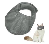 YUVKIN 1 Pezzo Museruola Gatto con Rete Traspirante, Museruola Rete per Gatti, Maschera per La Bocca del Gatto, Prevenire Morsi e Masticazione (Taglia S) (Grigio)