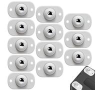 YUVKIN 12 Pezzi Rotelle Universali 360 Gradi Mini Ruote Adesive per Mobili e Elettrodomestici Fai da Te, Scatole Portaoggetti, Bidoni della Spazzatura (bianco)