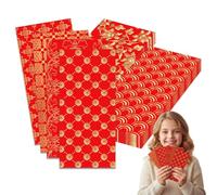 YUVKIN 24 pezzi buste rosse per capodanno cinese, grandi Hong Bao Lucky Money Cash, cinesi Lai See, per Capodanno lunare, festival di primavera, matrimoni, compleanni, ecc. (8 x 17 cm) (Rosso)