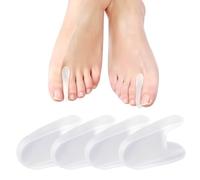 YUVKIN 4 Pcs Gel Correttore Alluce Valgo Separatore Dita Piede Divaricatore in Silicone Sollievo Dolore Borsite Distanziatore per Dita Sovrapposte