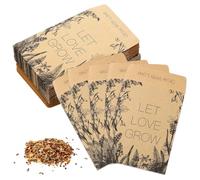 YUVKIN 50 Pezzi Sacchetti per Semi, di Carta Piccoli, Conservazione, Mini Kraft da Riempire, Bustine Regalini Fine Festa, Dolci, Confezioni, Compleanni, Matrimoni, Feste, Halloween (6x10cm) (Marrone)