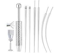 YUVKIN 6 Pezzi Ago Cannula Piercing, Aghi Piercing Cono Palla Grabber Strumento per Cambiare, 16G 18G Ear Piercing Taper Piercing, Threadless Piercing Kit Orecchio Naso Labbro Pancia