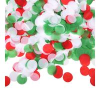 YUVKIN 6000 pezzi Coriandoli Decorativi, Per Matrimonio, Compleanno, Feste e Natale, Ideali per Decorazioni, Matrimonio, Coriandoli Compleanno, Confetti Rotondi (50g) (Multicolore, Colori Natalizi)