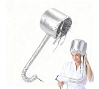 YUVKIN Cuffia Asciugacapelli per Capelli Ricci, Casco Termico per Phon, Bonnet Hood per Asciugatura e Cura Profonda dei Capelli, Ideale per Styling e Trattamenti (Argento)