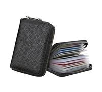 YUVKIN Premium Porta Carte di Credito RFID per Uomo e Donna, Portafoglio Portacarte, Custodia per Tessere e Documenti, Spazio per Fino a 20 Carte (Nero)