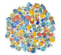 Yuvori Piastrelle a mosaico in porcellana irregolari geometriche astratte moderne da 0,5 kg, fatte a mano, per bagno, soggiorno, cucina, per esterni (colore misto, medio)