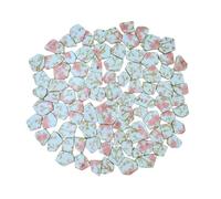 Yuvori Piastrelle per mosaico irregolari in porcellana blu e bianca, 0,5 kg, fatte a mano, per bagno, soggiorno, cucina, per esterni (10, media)