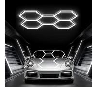 YuWangg Lampada a LED Esagonale,plafoniera a LED a Nido d'Ape,luci esagonali per Garage,1-8 buche tra Cui Scegliere,Adatte per Garage,autolavaggi,palestre o Centri Commerciali,ECC