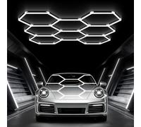 YuWangg Lampada a LED Esagonale,plafoniera a LED a Nido d'Ape,luci esagonali per Garage,1-8 buche tra Cui Scegliere,Adatte per Garage,autolavaggi,palestre o Centri Commerciali,ECC