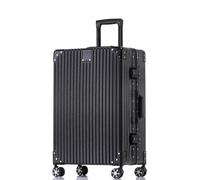 yuweijie Valigia grande con telaio rigido in alluminio e coque in 100% PC. Valigia Trolley con 4 Ruote Doppie Girevoli e Lucchetto TSA Integrato(XL.73.5CM,78L,Nero)