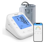 yuwell Misuratore di Pressione Arteriosa da Braccio, Sfigmomanometro con Bracciale 22-45cm, con Bluetooth, Trasmissione Vocale, Display Retroilluminato con 3 Colore, Batteria Ricaricabile (YE650AR)