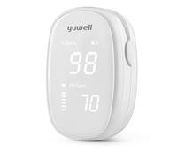 yuwell Saturimetro da Dito Professionale | Ossimetro per Adulti e Bambini | Di Grado Medico, Display LED, Design Anti-luce, Risparmio Energetico, Comodo da Indossare (YX102)