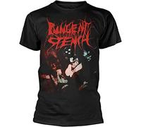 yuwen Men's Pungent Stench Club Mondo T Shirts for Men Black L