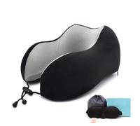 YUWEN Poggiatesta Magnetico a Forma di U 30x28cm Cuscino per Collo Memory Foam Filler con Eyemask Earplug Travel Office Car Abbraccio Cuscino cervicale