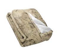 yuwqqoajv Calda e Accogliente Coperta in Morbido Micropile per Una Serata Confortevole a casa. Coperta in Stile Signore degli Anelli con Mappa della di Mezzo