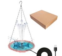 yuwqqoajv Fontana Galleggiante da Giardino con Il Spazio per Il Gioco degli Uccelli. La Vasca per Uccelli Natural Temptation fonde Perfettamente con Il, Rosa