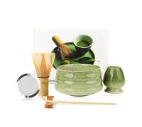 Yuxava Matcha Kit, 5 Pezzi Matcha Set, Kit Cerimonia Matcha Giapponese, con Ciotola/frusta matcha, Supporto per frusta, Set Accessori Cerimonia Tè Matcha, Regalo per gli amanti del matcha