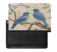 YUXBVKRS Bluebird on The Branch - Porta passaporto da viaggio con stampa | Simpatica custodia per passaporto, porta documenti da viaggio in PU per uomini e donne