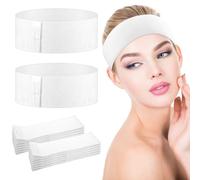 YUXIANLB 40 fasce per capelli usa e getta per il viso, in tessuto non tessuto elasticizzato, morbide fasce per capelli SkinCare con nastro magico regolabile, per donne e ragazze, saloni di bellezza