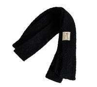 YUXITA 1 sciarpa stretta lunga lavorata a maglia sottile sciarpa autunnale sciarpa calda decorazione sciarpa accessorio moda, Nero , 160 cm