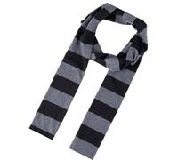YUXITA Sciarpa a righe Cosplay per adulti Unisex anni 2000 lunga sciarpa sottile primavera autunno sciarpa sottile sciarpa fredda uso quotidiano collo usura, Nero e grigio., 9*180CM