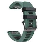 YUXUAN Cinturino di ricambio in due colori compatibile con smartwatch Fenix 8 da 51 mm da 26 mm, per Fenix 7X/6X/5X, Fenix 6X Pro/Fenix 5X Plus/D2 Delta PX/Tactix Charlie/Descent MK2i, 26mm, Silicone