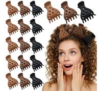 Yuxung 18 fermagli per capelli per sollevare le radici, per capelli ricci, spessi e sottili, morsetti a rullo per donne supportano e creano ricci voluminosi naturali, clip per sollevamento radici