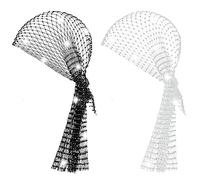 Yuxung 2 fasce per capelli in rete con strass, elastiche, scintillanti, larghe, con strass, per discoteca, donne e ragazze, accessori per capelli rave, 2 colori, Nero e bianco, as shown in the picture