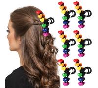 Yuxung 6 fermagli per capelli colorati a forma di cuore arcobaleno per capelli, antiscivolo, per il giorno del gay pride LGBT, accessori per capelli per donne e ragazze, per feste, sfilate