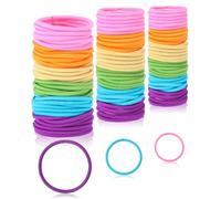 Yuxung 600 elastici per capelli senza metallo da donna, senza cuciture, spessi, elastici per capelli per tutti i tipi di capelli, 4 mm x 5 cm, 3 mm x 3,5 cm, 2 mm x 2,5 cm (colorati)