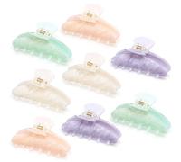 Yuxung 8 fermagli per capelli grandi in acrilico da donna, antiscivolo, a tenuta forte, per capelli spessi o sottili (cielo stellato, colore fresco)