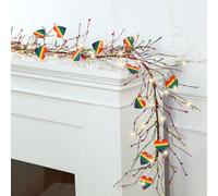 Yuxung Ghirlanda arcobaleno da 1,5 m, decorazione per gay pride e bacche con luce LGBT Rainbow Pride Party Berry Ghirlande per Love Pride Parade Party Celebration Forniture