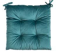 YuYiY, Set di cuscini in velluto per sedie da pranzo, 35 x 35 cm, confezione da 2/4 cuscini per sedie con legacci, durevoli, imbottiti, per ufficio, cucina, soggiorno, balcone (verde, 1)