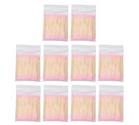 YUYTE 10 Sacchetti Tamponi di Cotone a Doppio Appunti 1000 Contano Manicure Tamponi per Smalti per Smalti Tamponi per Trucco con Bastoncini di Legno per L'elettronica di Pulizia del