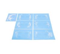 YUYTE 12 Stencil per Pittura per il Viso, Modello Riutilizzabile per Pittura per il Viso per Feste di Compleanno per Bambini, con 12 Disegni Unici e Materiale PET Tagliabile