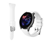 YUYTE Cinturino in Silicone Aderente per GTR 4, Traspirante, Leggero, Elegante e Confortevole (Bianco)