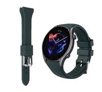 YUYTE Cinturino in Silicone Aderente per GTR 4, Traspirante, Leggero, Elegante e Confortevole (Verde nerastro)