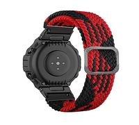 YUYTE Cinturino per Orologio in Nylon Intrecciato da 22 Mm Compatibile con T Rex Multicolore per Uomo Donna, Comodo e Traspirante (Rosso e nero)