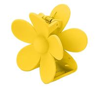 YUYTE Clip per Capelli Cuccio di Capelli Ather Claw Double Lock Denti Non Slip Clip Mascella a Forma di Fiori con Superficie Opaca per Donne Ragazze Tutti i Tipi di Capelli (limone giallo)