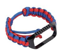 YUYTE Custodia Protettiva per Cinturino per Orologio Paracord 2 in 1 per Smartwatch Redmi Band 2 - Multi Colore Leggero Regolabile con Facile Installazione (Blu rosso)