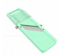YUYTE Grattugia Rotativa per Affettaverdure con Lame Giapponesi in Acciaio Inossidabile per Affettare Uniformemente, Tritare e Tagliare a Cubetti Frutta e Verdura (S verde)