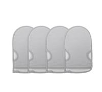 YUYTE Guanto Esfoliante, Guanto Scrubber per il Corpo con 2 Fori per i Pollici e Design Sospeso per Pulizia Profonda, Rimozione della Pelle Morta, Doccia e Preparazione Preabbronzatura (Set 4 pezzi)