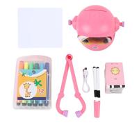 YUYTE Kids Drawing Robot Interactive Educational Educational Auto Sketching Machine con 100 Carte Disegno 12 Penne a Colori per Ragazzi Girl Preschool Learning Toy (Pink)