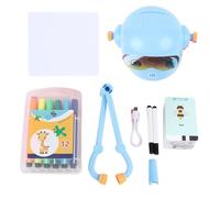 YUYTE Kids Drawing Robot Interactive Educational Educational Auto Sketching Machine con 100 Carte Disegno 12 Penne a Colori per Ragazzi Girl Preschool Learning Toy (Cielo Blu)