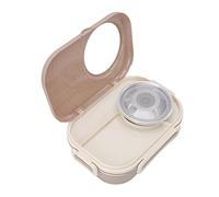 YUYTE Lunch Box da 1450 Ml, Contenitore Termico per Alimenti a Doppio Strato in Acciaio Inossidabile con Anello di Tenuta in Silicone e Set di Posate, per Bambini, Studenti, Scuola, (Colore del caffè)