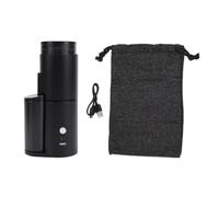 YUYTE Macinacaffè Elettrico con Macine Coniche da 38 Mm Tecnologia Non Statica Ricaricabile Tramite USB Portatile per la Produzione di Birra da Viaggio a Casa (BLACK)
