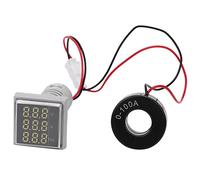 YUYTE Misuratore di Frequenza Corrente Tensione CA Digitale 50-500 V 0-100 A 0-99 Hz con Elevata Precisione ± 2% per la Misurazione del Segnale Elettrico (WHITE)