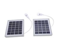 YUYTE Pannello Solare Monocristallino 5W USB con 2 Lampadine LED, Leggero