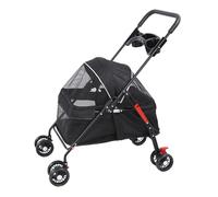 YUYTE Passeggino per Animali Pieghevole 3 in 1 con 4 Ruote - Trasportino Portatile per Animali, Seggiolino Auto e Cestino Portaoggetti per Cani e Gatti di Piccola/media Taglia Fino a