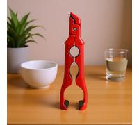 YUYTE Pinza per Piastra Riscaldante, Supporto per Ciotola Antiscottatura 3 in 1 con Apriscatole Integrato, Impugnatura Ergonomica per Stoviglie, Stoviglie, ABS Rosso